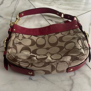Authentic red coach bag
